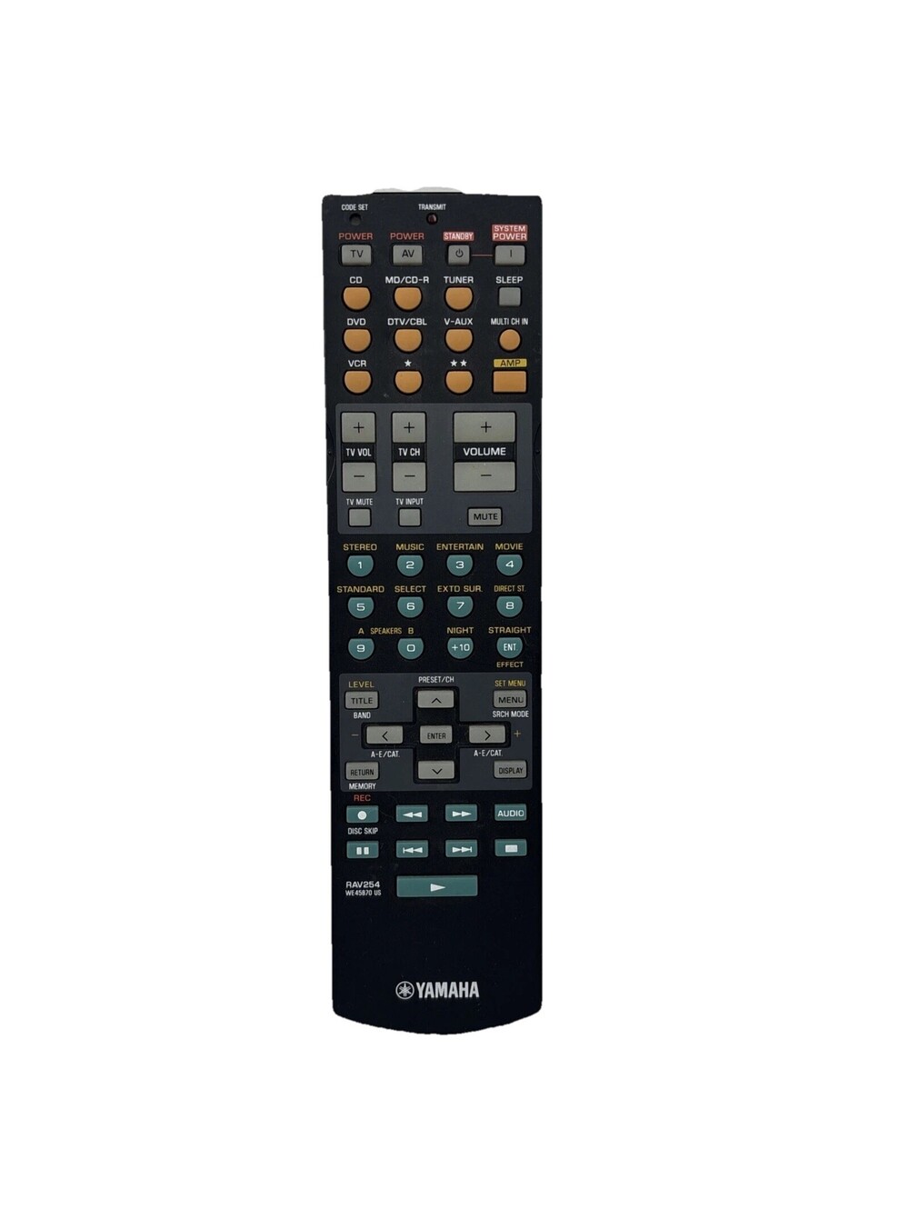 Yamaha RAV254 WE45870 US Remote Control Genuine OEM Tested